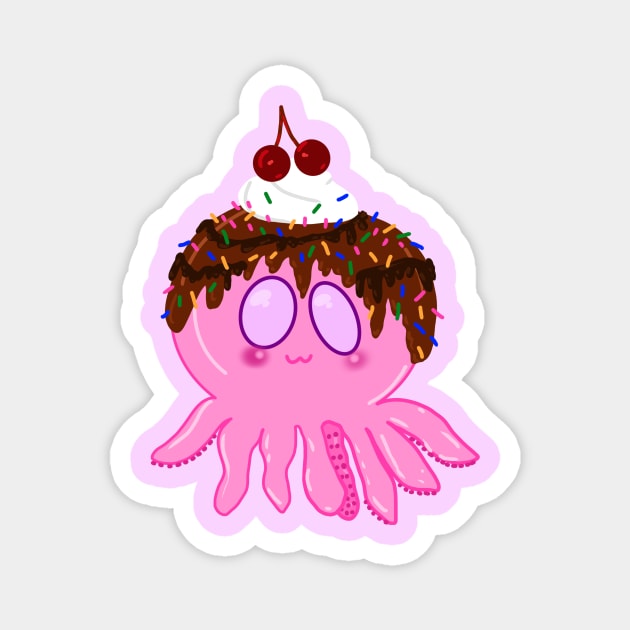 Ice Cream Octopus Magnet by Witchvibes