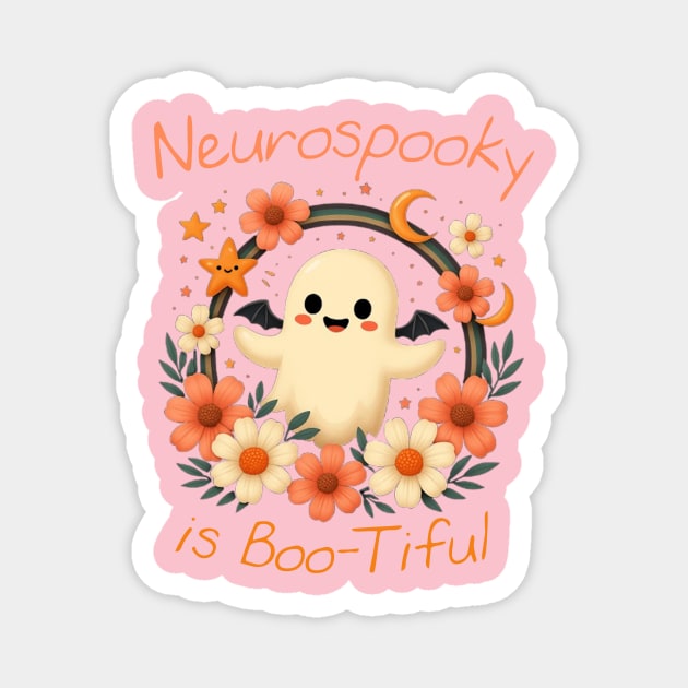 Neurospooky is Boo-tiful – Floral Magnet by Fauzi's Store