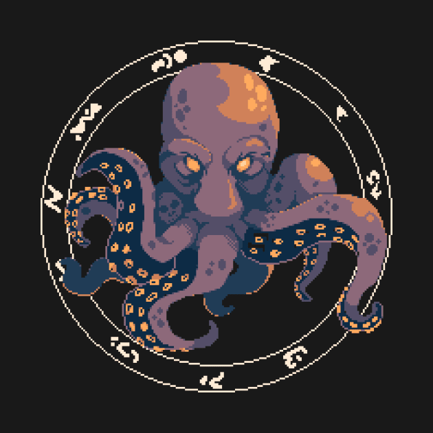 Pixel Art Octopus by Quintino Pixels