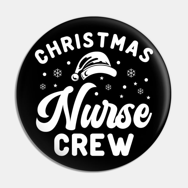 Christmas Nurse Crew White Santa Hat Pin by JaussZ