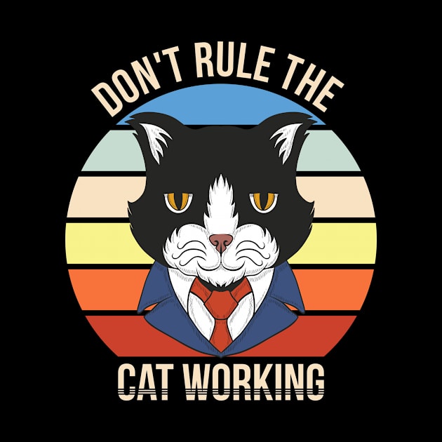 cat working retro by Tshirt lover 1