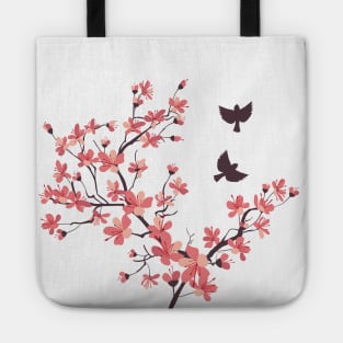 Cherry Blossom Bird Blast! Tote