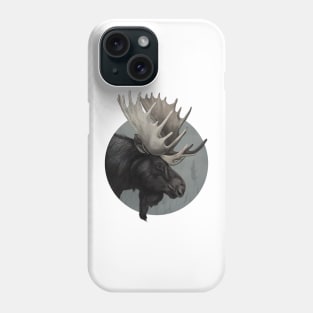 Misty Morning Moose Phone Case