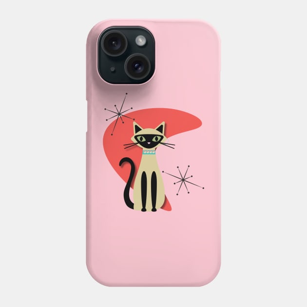 Atomic Siamese Phone Case by Maggie Cat Lady Jacques