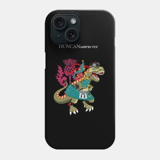 Clanosaurus Rex DUNCANsaurus rex Plaid DUNCAN Scotland Ireland Family Tartan Phone Case