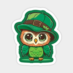 Saint Patrick's day owl Magnet