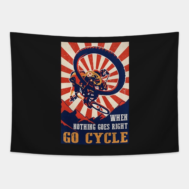 Go Cycle Retro Tapestry by Delmonico2022