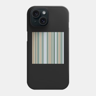 Stripe me down - soft taupe and sage green Phone Case