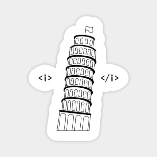 Italic Pisa Magnet