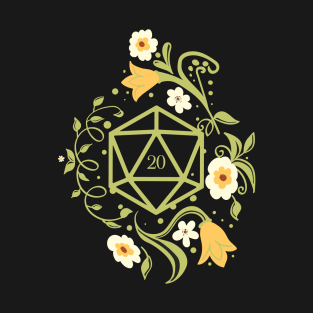 D20 Polyhedral Dice Plant, Flowers, Succulents TRPG Tabletop RPG Gaming Addict T-Shirt