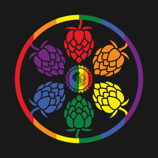 Beer Hops and Pride Color Wheel T-Shirt