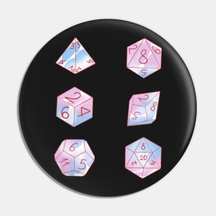 Trans dice set Pin