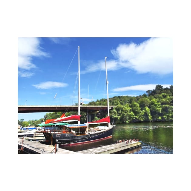 Kingston NY - Colorful Boats on Rondout Creek by SusanSavad