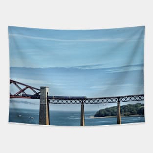 Train crossing over the Forth Bridge, Scotland Tapestry