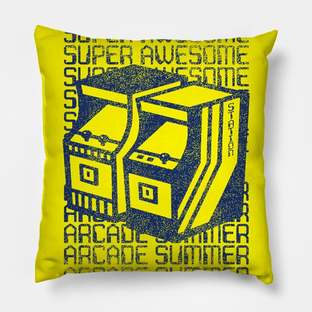 SUPER AWESOME ARCADE SUMMER Pillow by GiMETZCO!