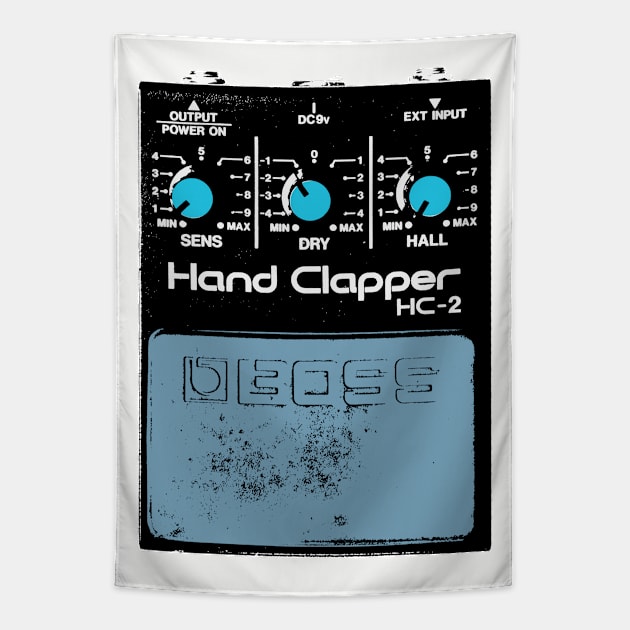 Boss Hand Clapper Guitar FX Fan Art Design Tapestry by DankFutura