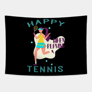 Tennis Player with Racket Women Gift Tapestry