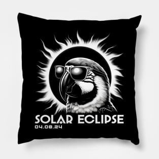 Celestial Parrot Eclipse: Trendy Tee for Bird Enthusiasts and Eclipses Pillow