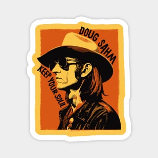 Doug Sahm - Retro Original Fan Artwork Magnet