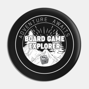 Board Game Explorer Gaming Graphic - Tabletop Gaming Pin