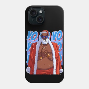 Black Santa Claus Gangster Christmas Phone Case