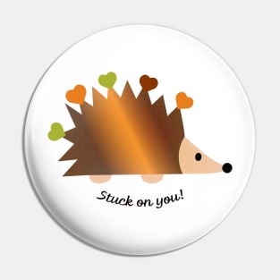 Stuck On You Hedgehog Pin