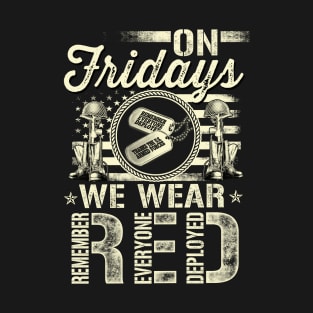 R FRIDAY RED Shirt- Military T-Shirt