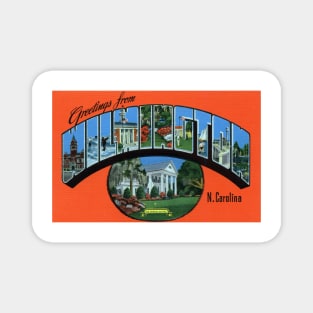 Greetings from Wilmington, North Carolina - Vintage Large Letter Postcard Magnet