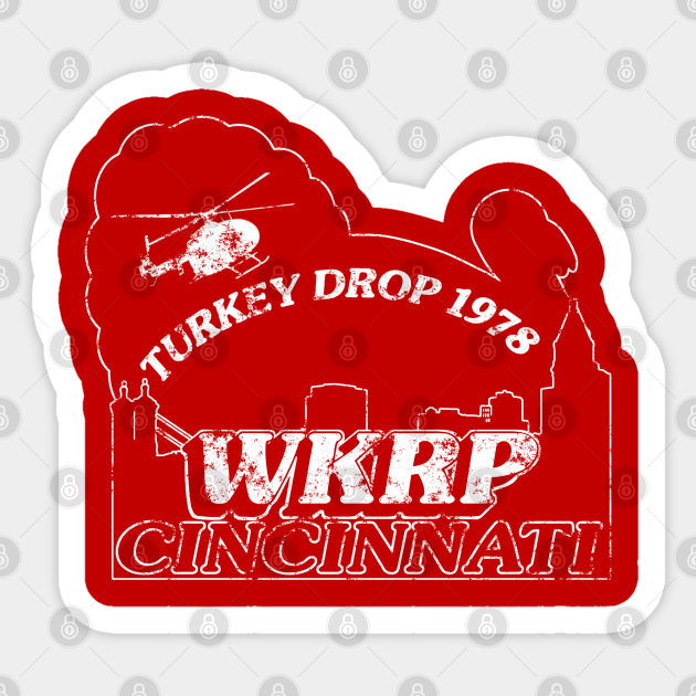 WKRP Turkey Drop Vintage - Wkrp - Sticker