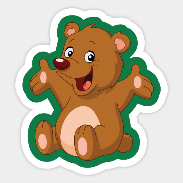 happy teddy bear teddy bear sticker teepublic