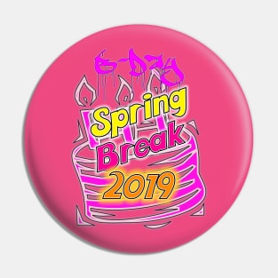 Spring Break Birthday 2019 Official T-Shirt by Basement Mastermind Pin