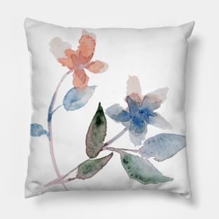 Watercolor flowers Pillow