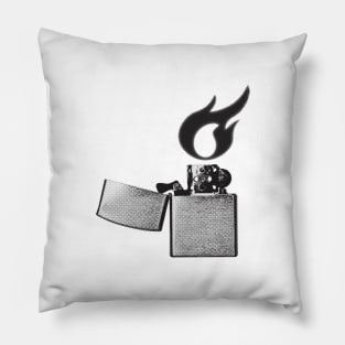 Lighter Fire Pop Art Pillow