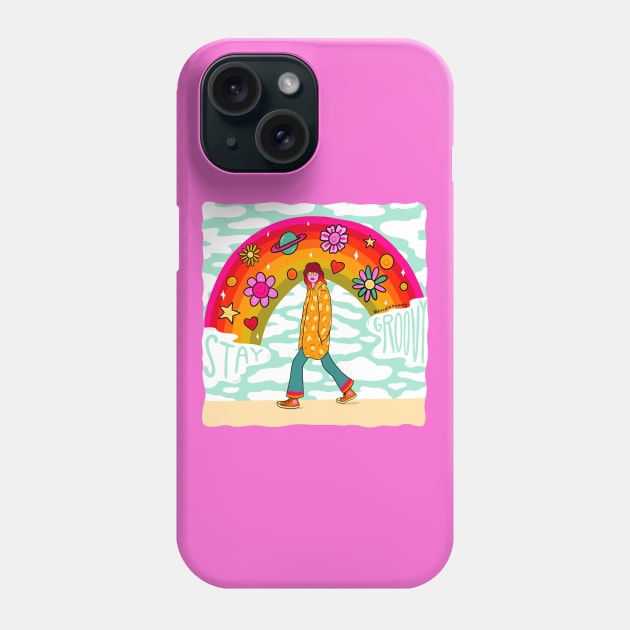 Stay Groovy Phone Case by Doodle by Meg