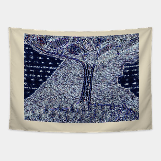 Four Seasons Pt4 - Tree of Winter Love Tapestry by Tovers