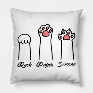 Rock Paper Scissors Cat Paws Shirt Pillow