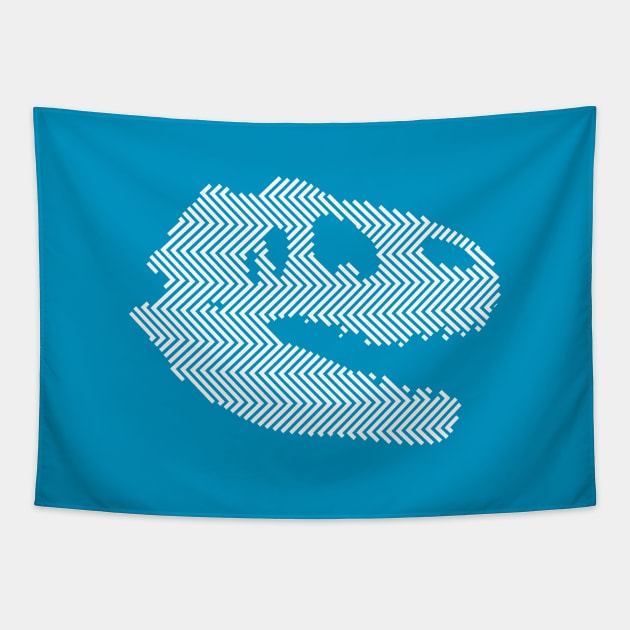 Tyrannosaurus Rex Skull Tapestry by ClarkStreetPress