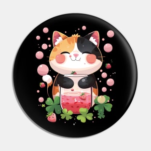 Cat Strawberry Whiskers Pin