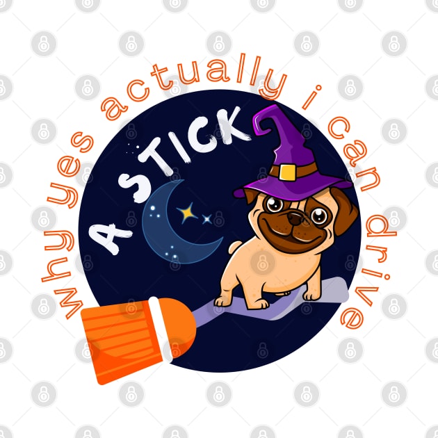 WHY YES ACTUALLY I CAN DRIVE A STICK - PUG - WITCH by O.M design