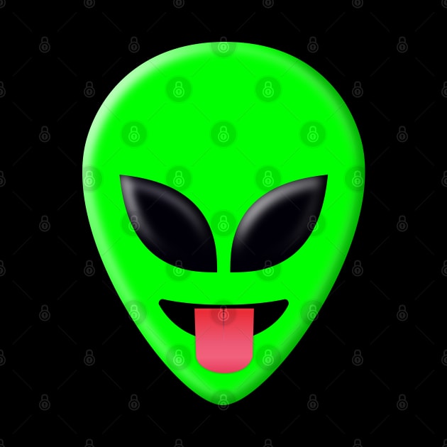 Alien Head Tongue Out Emoji by williamcuccio