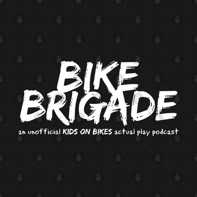 Bike Brigade Podcast Logo in White by BikeBrigadeCast