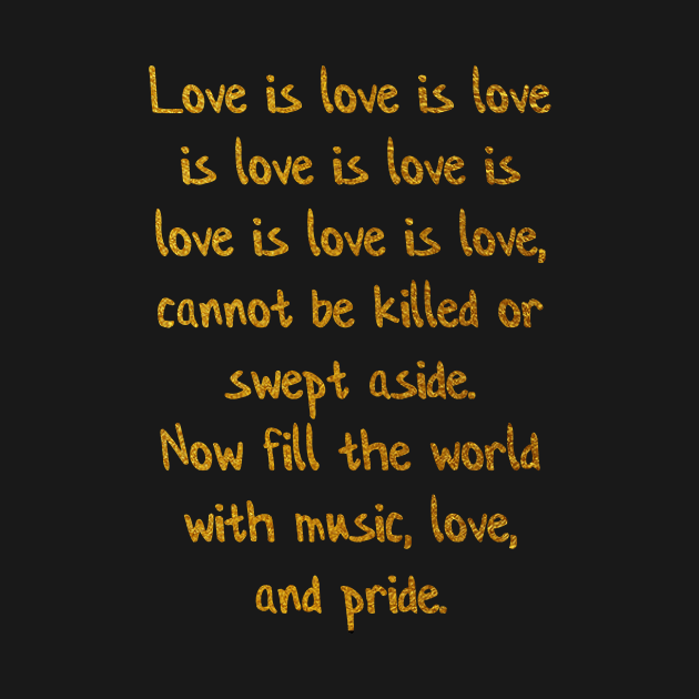 Love Is Love | Gold by planetary