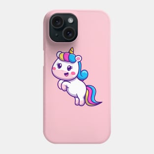 Cute Unicorn Standing Cartoon Phone Case