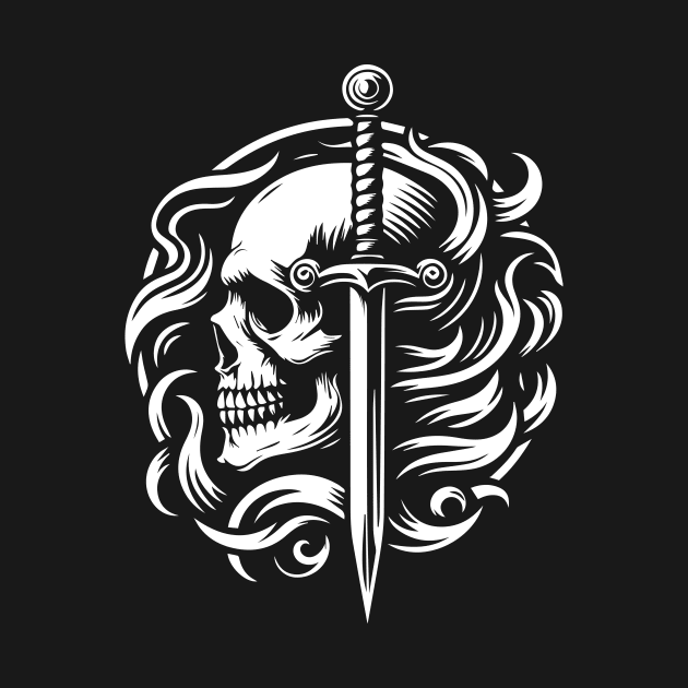 skull and sword by lkn