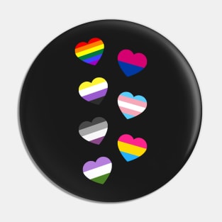 hearts flags pride Pin