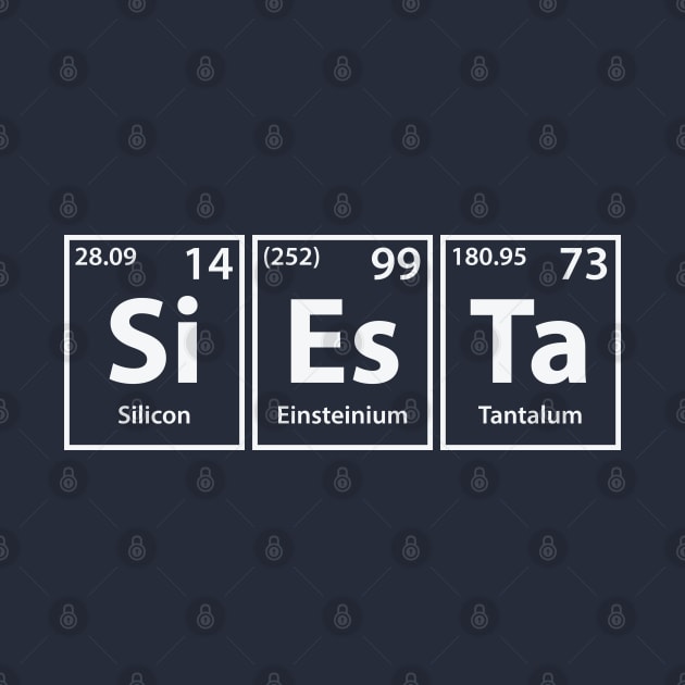 Siesta (Si-Es-Ta) Periodic Elements Spelling by cerebrands