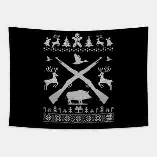 Merry Huntmas Ugly Christmas Sweater. Hunter. Gift. Hunting Tapestry