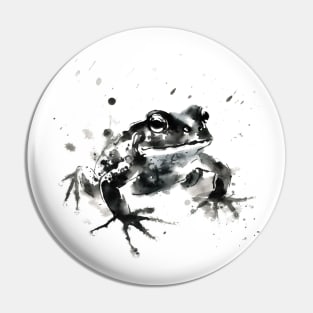 Frog Sumie painting Japanese art style Pin