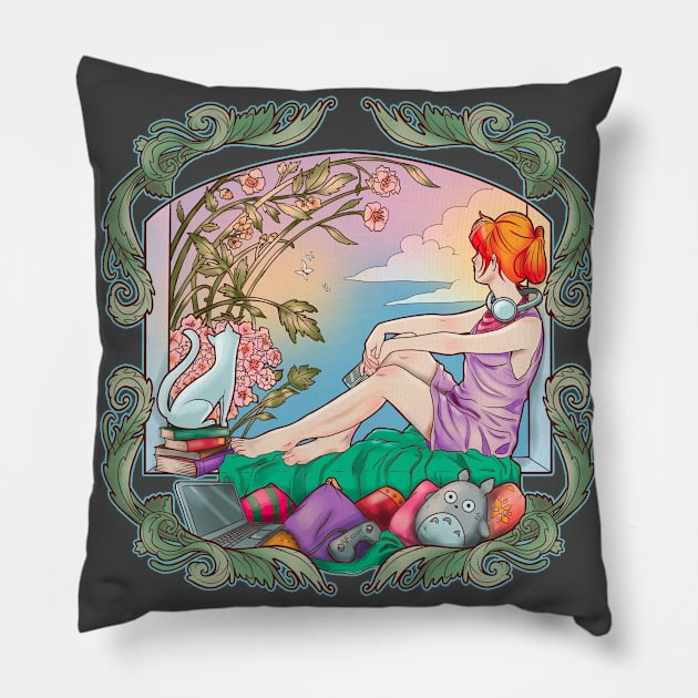 Nouveau Normal Pillow by sweetravin