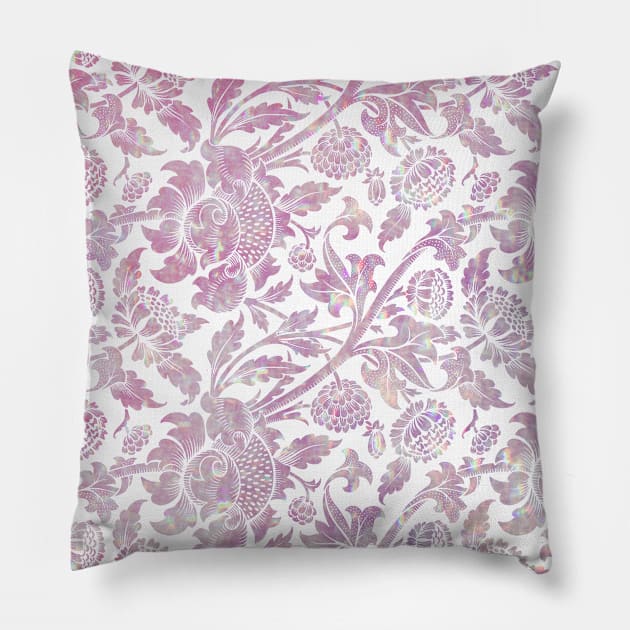 Purple Floral Print Pillow by NewburyBoutique